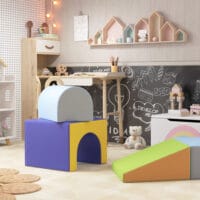 4er-Set Riesenbausteine aus Kunstleder und EPE, Softbausteine ideal für Kinder von 1-3 Jahren. Grosse, sichere Bausteine für kreatives Spiel.