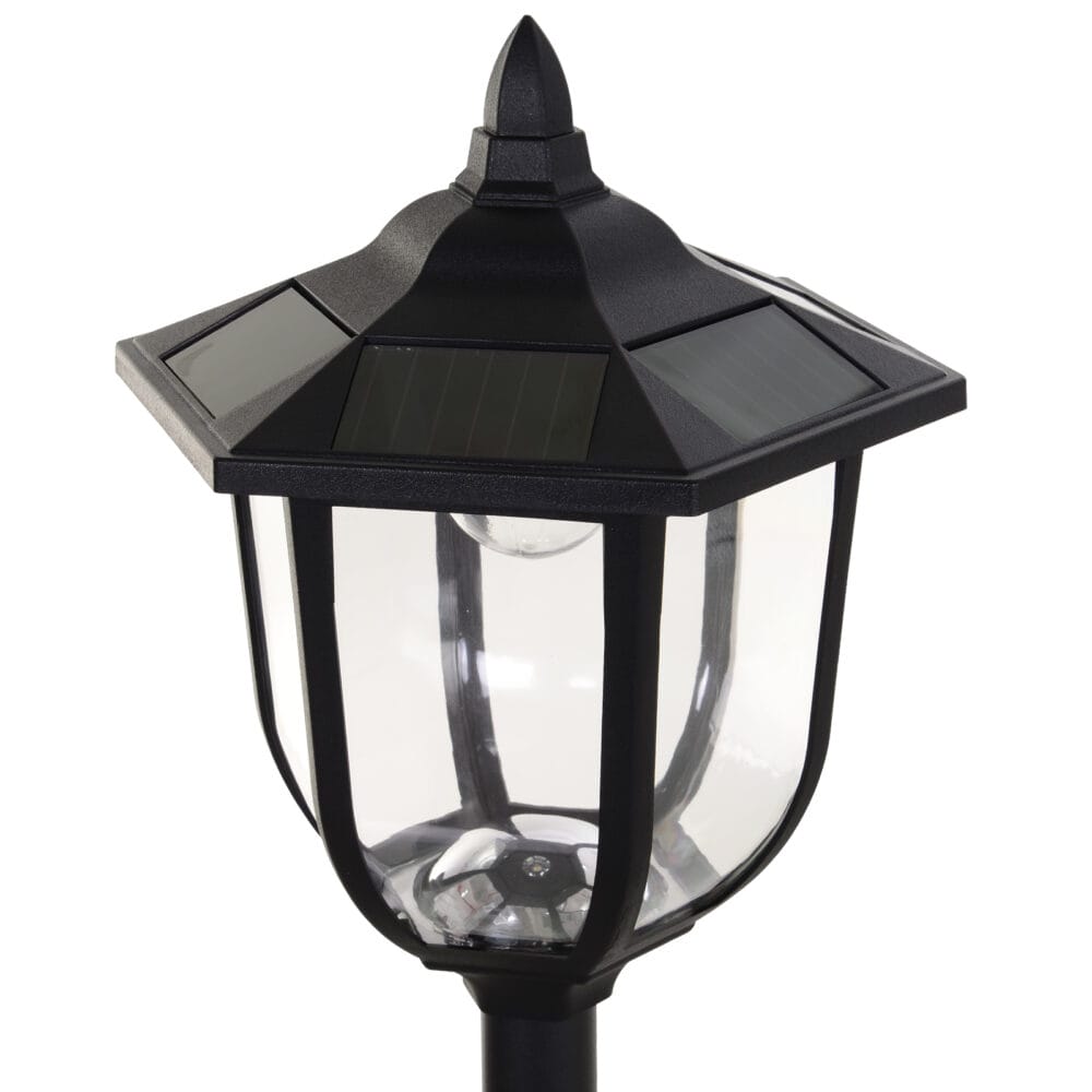 Solar-Gartenlaterne Ø265x177 cm, LED-Leuchte für außen, Farbe Schwarz.