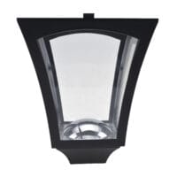 Solar-Gartenlaterne mit LED, 18x18x160 cm, stilvoll und funktional in Schwarz.
