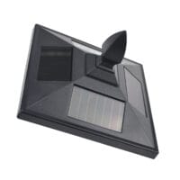Solar-Gartenlaterne mit LED, 18x18x160 cm, stilvoll und funktional in Schwarz.