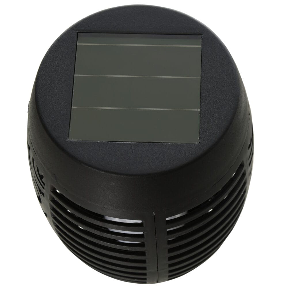 Solarleuchte 4er-Set Ø12x72 cm, ideal für den Garten, Schwarz.
