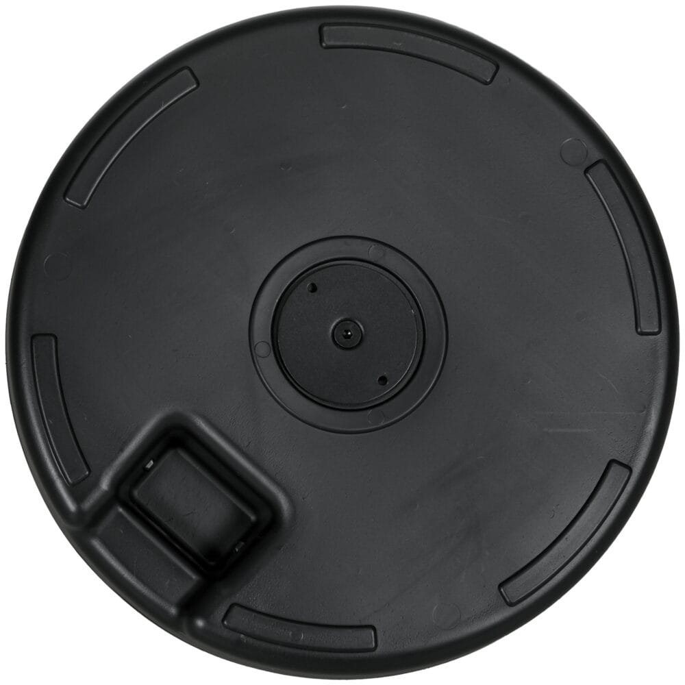 Schwarzer Sonnenschirmständer in Rattanoptik aus HDPE, 29kg.