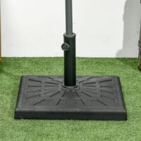Schwarzer Sonnenschirmständer aus Kunstharz, 19kg, für Ø32-48mm.