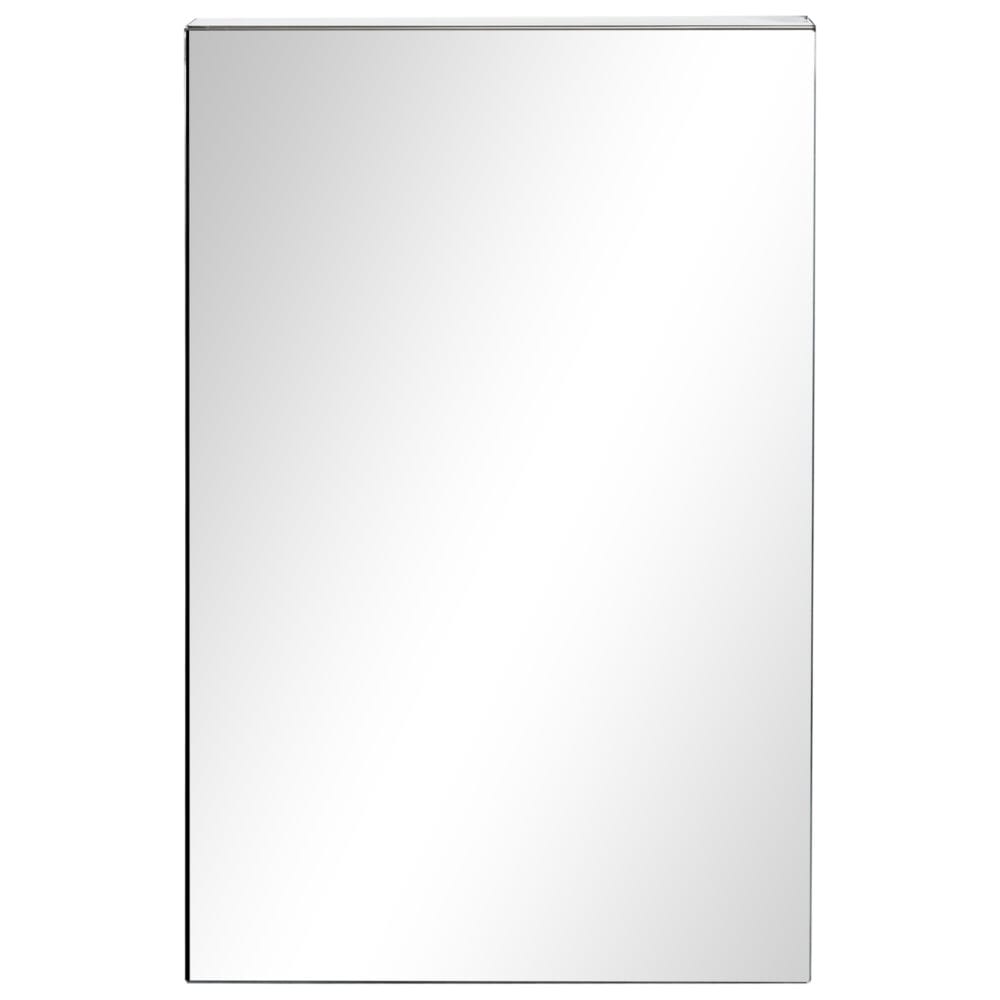 Silberner Spiegelschrank für das Bad 39x12x60cm aus Edelstahl mit 3 Ebenen