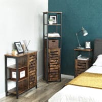 Standregal Bücherregal Industriell Holz Braun
