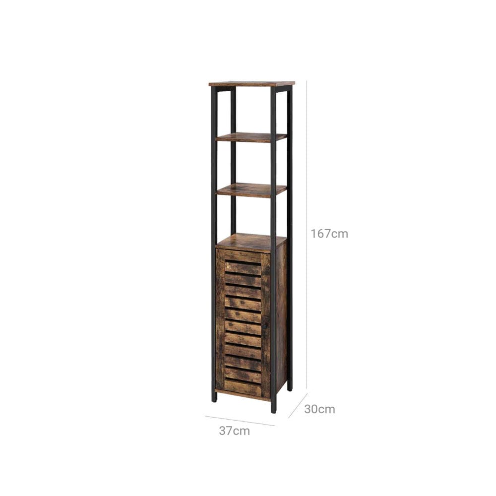 Standregal Bücherregal Industriell Holz Braun