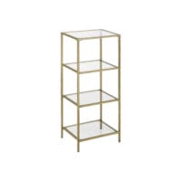 Standregal Glasregal 4-stufig Gold