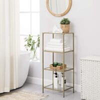 Standregal Glasregal 4-stufig Gold