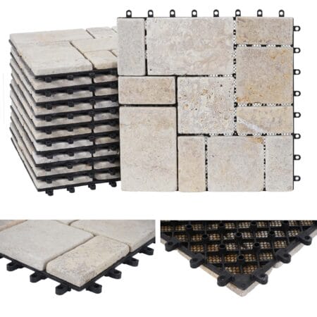 Steinfliese 1m2 JAM-K70 Gartenfliese Naturstein 11x je 30x30cm