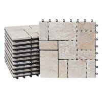 Steinfliese 1m2 JAM-K70 Gartenfliese Naturstein 11x je 30x30cm