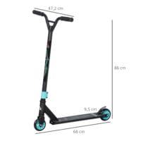 Grüner Stunt Scooter mit ABEC 9 Kugellagern und Kunstlederrädern, ideal für Kinder ab 14 Jahren