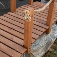 Teichbrücke Gartenbrücke Holzbrücke 152 x 67 x 50 cm