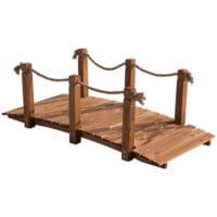 Teichbrücke Gartenbrücke Holzbrücke 152 x 67 x 50 cm