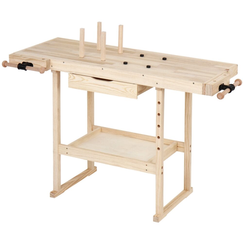 TIMBERTECH® Hobelbank 127x57.5x82.5cm Holz Spannzange bis 200kg