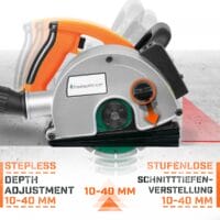 TIMBERTECH® Mauernutfräse 1700W 4000U/min mit Laser 150mm Scheiben