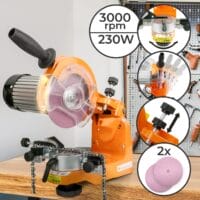 TIMBERTECH® Sägekettenschärfgerät 230W 3000U/min inkl. Schleifscheiben