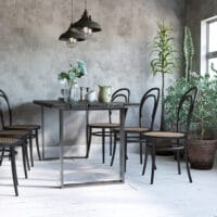 Modernes & stabiles 2er-Set schwarze Tischbeine aus Stahl.