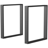 Modernes & stabiles 2er-Set schwarze Tischbeine aus Stahl.