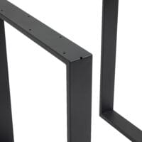 Modernes & stabiles 2er-Set schwarze Tischbeine aus Stahl.