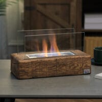 Tischkamin kompakt und modern mit Bio-Ethanol für Innenbereiche.