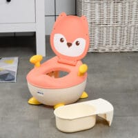 Töpfchen Fuchs Design rutschfest speziell für Kinder von 6 Monaten bis 3 Jahre Rosa zum spielerischen Töpfchentraining.