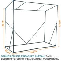 Praktisches Tomatenhaus / Foliengewächshaus, 200x173x80cm.