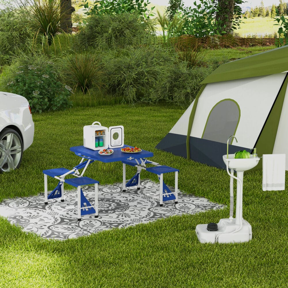 Tragbare Handspüle mit 17L Tank, ideal für Camping & Outdoor.