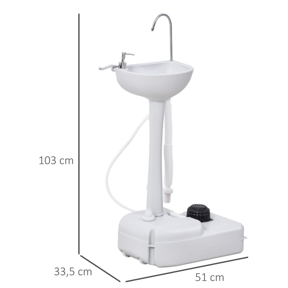 Tragbare Handspüle mit 17L Tank, ideal für Camping & Outdoor.