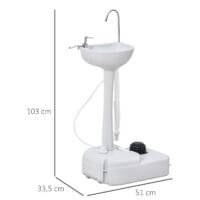 Tragbare Handspüle mit 17L Tank, ideal für Camping & Outdoor.
