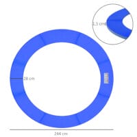Blaue Randabdeckung als Trampolin Zubehör Set für Trampoline mit 244 cm Durchmesser