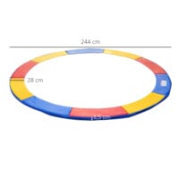 Bunte Randabdeckung als Trampolin Zubehör Set für Trampoline mit 244 cm Durchmesser