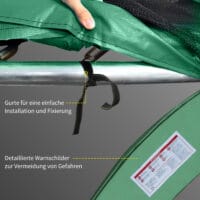 Grüne Randabdeckung als Trampolin Zubehör Set für Trampoline mit 244 cm Durchmesser
