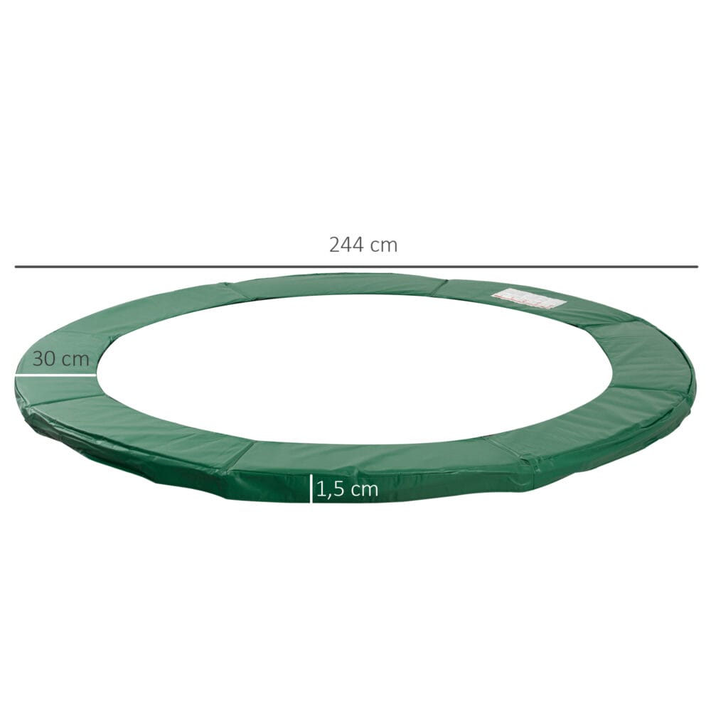 Grüne Randabdeckung als Trampolin Zubehör Set für Trampoline mit 244 cm Durchmesser