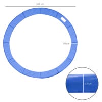 Blaue Randabdeckung als Trampolin Zubehör Set für Trampoline mit 366 cm Durchmesser