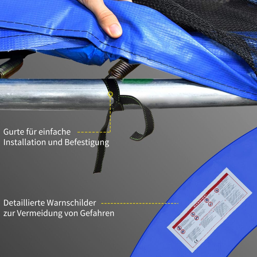 Bunte Randabdeckung als Trampolin Zubehör Set für Trampoline mit 366 cm Durchmesser