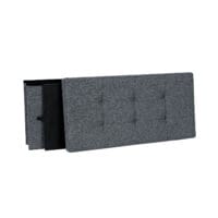Truhenbank mit Staufach, 76x38x38cm, Stoff Hellgrau