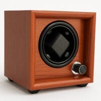 Uhrenbeweger Mr. Smith in Hellbraun für eine Automatikuhr, Vorderansicht ohne Uhr