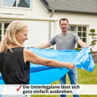 Untergrundplane / Unterlegfolie (309x309cm) für Pools.