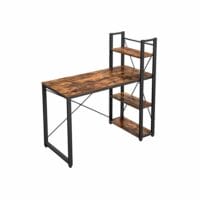 VASAGLE Schreibtisch 120 cm lang vintagebraun