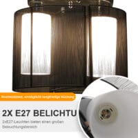 Vintage Deckenlampe 2-flammig Ø47,5x33cm Schwarz – Produktfoto zeigt modernes Design, hochwertige Materialien und funktionale Eigenschaften ideal für Wohn- oder Arbeitsbereiche. Perfekt als Einrichtungsinspiration oder zur Produktpräsentation in einem Onlineshop.