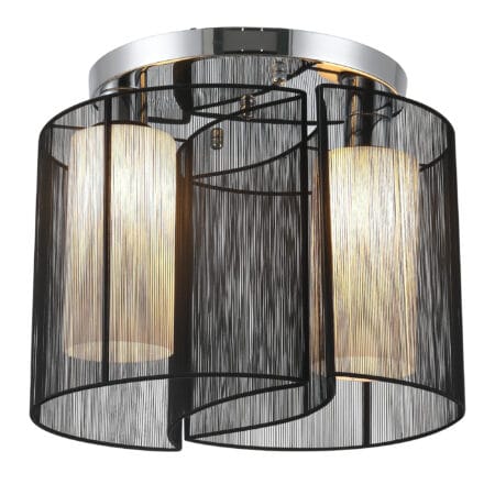 Vintage Deckenlampe 2-flammig Ø47,5x33cm Schwarz – Produktfoto zeigt modernes Design, hochwertige Materialien und funktionale Eigenschaften ideal für Wohn- oder Arbeitsbereiche. Perfekt als Einrichtungsinspiration oder zur Produktpräsentation in einem Onlineshop.