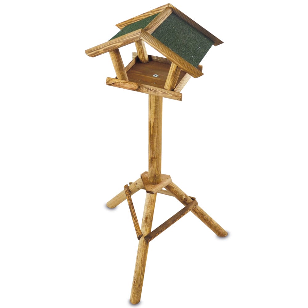 Wetterfestes Futterhaus mit Ständer, dekorativ für die Vogelfütterung.