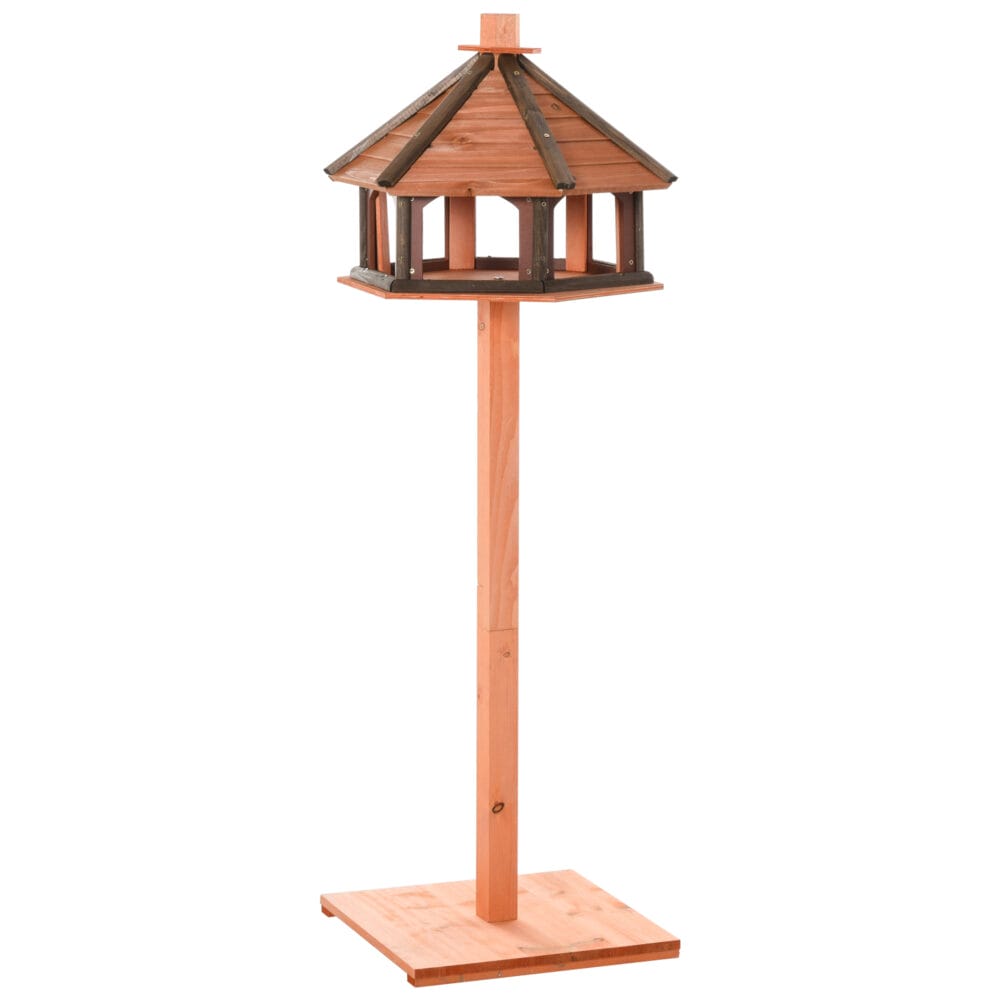 Holz-Vogelvilla mit Ständer (Ø52x130cm).