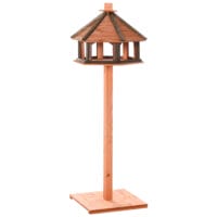 Holz-Vogelvilla mit Ständer (Ø52x130cm).