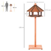 Holz-Vogelvilla mit Ständer (Ø52x130cm).
