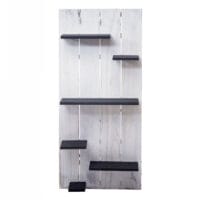 Wandregal JAM-C65 6 Ebenen 110x50x14cm Massivholz Vintage weiss