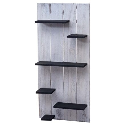Wandregal JAM-C65 6 Ebenen 110x50x14cm Massivholz Vintage weiss