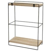 Wandregal JAM-K77 Küchenregal Industrial 50x35x17cm Holz Metall natur