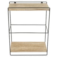 Wandregal JAM-K77 Küchenregal Industrial 50x35x17cm Holz Metall natur