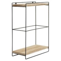 Wandregal JAM-K77 Küchenregal Industrial 50x35x17cm Holz Metall natur